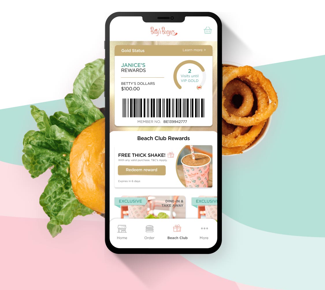 Join Betty’s Beach Club Rewards!